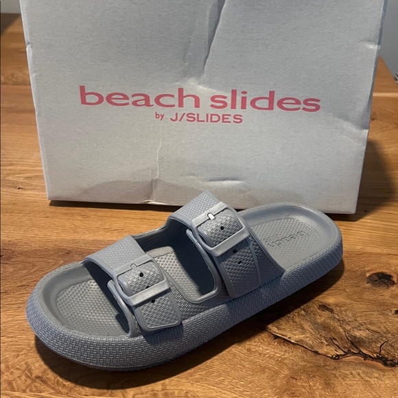 NEW Beach Slides by J/Slides Grey Eva SoCool Platform Slides Size 8 - Picture 8 of 12